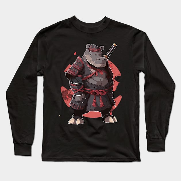 hippopotamus Long Sleeve T-Shirt by fancy ghost